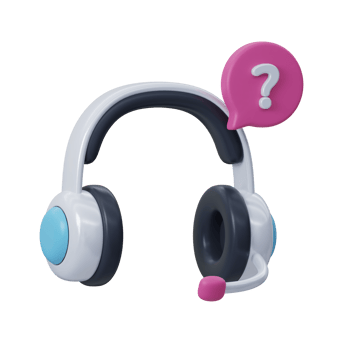 Headphone Customer Service Help 3D Icon png