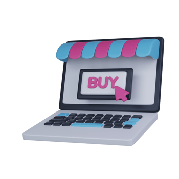 Online Store Click Buy 3D Icon png