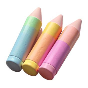extraordinary creative Pastel Crayons Assorted Colors Transparent Background authentic png
