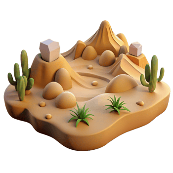 impressive traditional Peaceful Desert Landscape Cutout Isolated high quality png