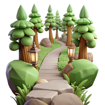 extraordinary rustic Peaceful Forest Path Transparent Background high resolution png