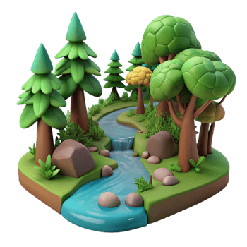 extraordinary classic Peaceful Forest Scene with Sunlight Cutout detailed png