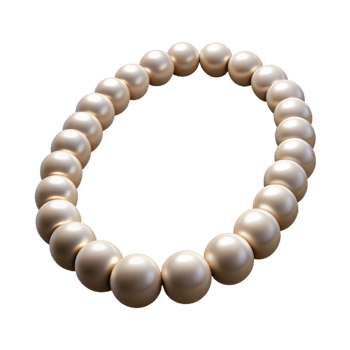 serene vintage Pearl Necklace Elegant Style Isolated Element png