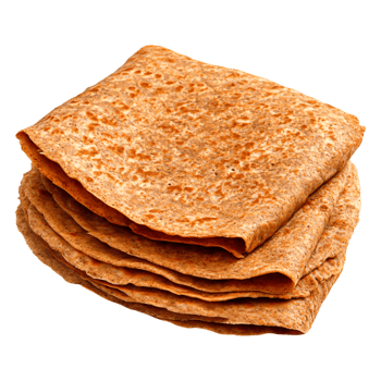 Freshly Made Whole Wheat Flatbread Stacked on Dark Background png
