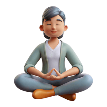 beautiful abstract Person Meditating in Lotus Pose Cutout authentic png