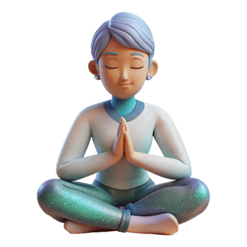 dramatic classic Person Meditating Transparent Background detailed png