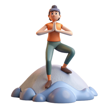 stunning modern Person Practicing Yoga on a Mountaintop Cutout genuine png