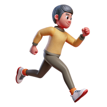 stunning creative Person Running Side View Isolated Element exclusive png