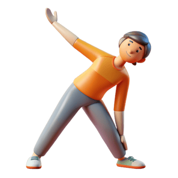 magnificent modern Person Stretching in Morning Light Cutout premium png