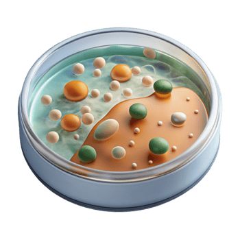 dramatic vintage Petri Dish with Bacterial Culture Isolated premium png
