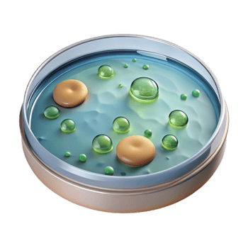 dramatic creative Petri Dish with Bacterial Culture Isolated premium png