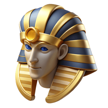 extraordinary classic Pharaoh Headdress Gold Detail Cutout Element high resolution png