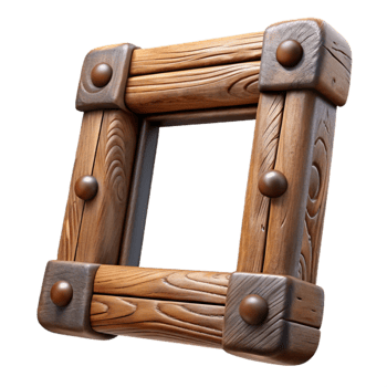 impressive traditional Picture Frame Wooden Rustic Cutout Element detailed png