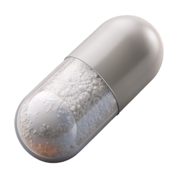 beautiful abstract Pill Capsule White Powder Filled Transparent Background authentic png