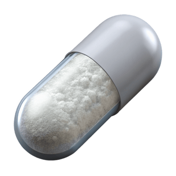 impressive vintage Pill Capsule White Powder Filled Transparent Background detailed png