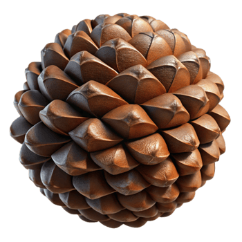 serene artistic Pine Cone Close Up Brown and Textured Isolated professional png