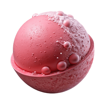 extraordinary minimalist Pink Bath Bomb Fizzing in Water Transparent original png