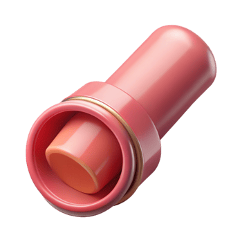 vibrant artistic Pink Lip Balm Tube Open Transparent Background high resolution png