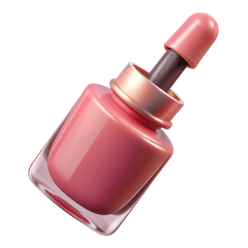 wonderful traditional Pink Nail Polish Bottle with Brush Transparent premium png