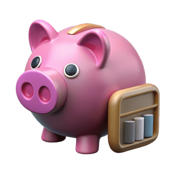 extraordinary vintage Pink Piggy Bank with Online Banking App Isolated exclusive png