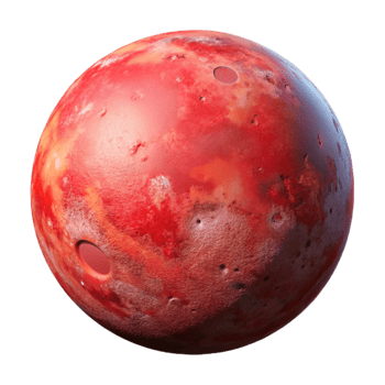 extraordinary artistic Planet Mars with Red Surface Transparent high resolution png