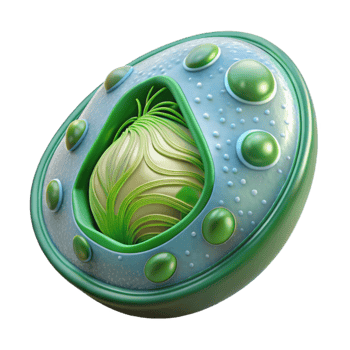 dramatic vintage Plant Cell Diagram Side View Transparent Background original png