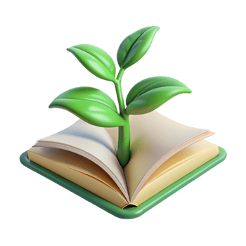 extraordinary abstract Plant Growing From Open Book Knowledge Growth Green Leaves Cutout png