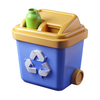 stunning traditional Plastic Bottle Recycling Bin Isolated detailed png
