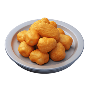 impressive modern Plate of Chicken Nuggets Cutout Kid-friendly Food original png