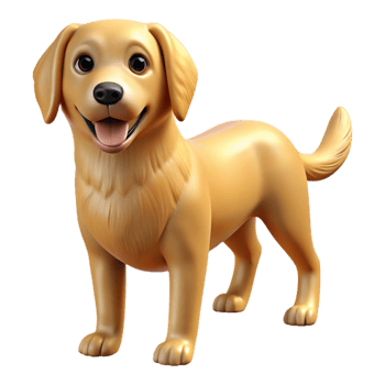 wonderful creative Playful Golden Retriever Cutout Isolated on Transparent Background original png