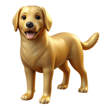 dramatic traditional Playful Golden Retriever Cutout Isolated on Transparent Background detailed png