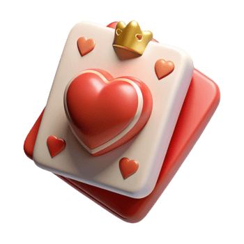 dramatic classic Playing Card Heart Queen Isolated on Transparent Background png