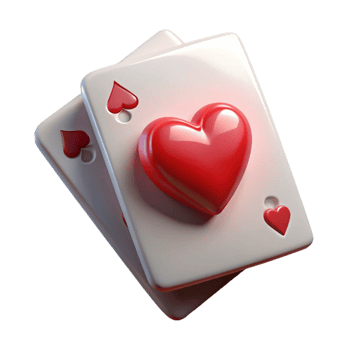 elegant classic Playing Card Hearts Ace Isolated on Transparent Background professional png