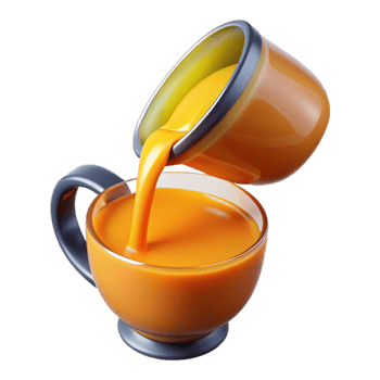stunning minimalist Pouring Orange Juice Transparent Background detailed png