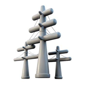 beautiful rustic Power Lines Silhouette Clear Sky Cutout high quality png