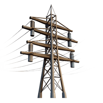 beautiful artistic Power Lines Silhouette Clear Sky Cutout authentic png