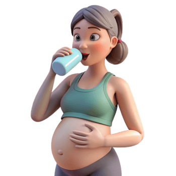 wonderful modern Pregnant Woman Drinking Water Healthy Lifestyle Isolated exclusive png