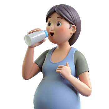 magnificent contemporary Pregnant Woman Drinking Water Healthy Lifestyle Isolated genuine png