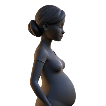elegant abstract Pregnant Woman Silhouette Gentle Backlight Isolated exclusive png