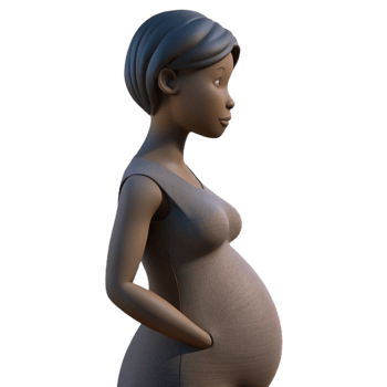 vibrant artistic Pregnant Woman Silhouette Side View Cutout png