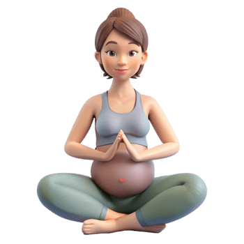 wonderful abstract Pregnant Woman Yoga Pose Healthy Lifestyle Isolated exclusive png