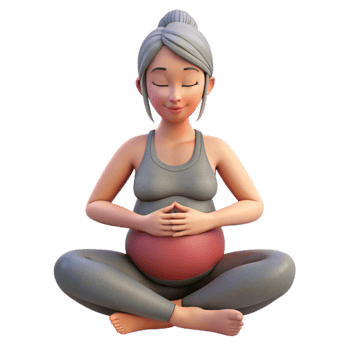 magnificent traditional Pregnant Woman Yoga Pose Healthy Lifestyle Isolated png