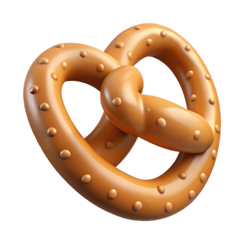 vibrant classic Pretzel Isolated on Transparent Background premium png