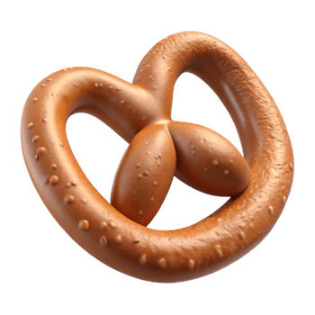 vibrant creative Pretzel Isolated on Transparent Background high resolution png