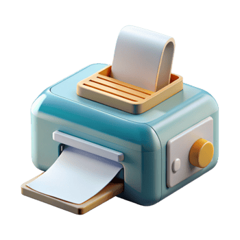 beautiful traditional Printer Printing Document Transparent Background exclusive png