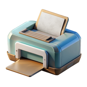 elegant creative Printer Side View Transparent Background professional png