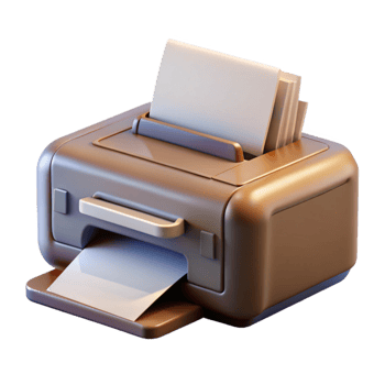 beautiful artistic Printer with Paper Tray Open Transparent original png