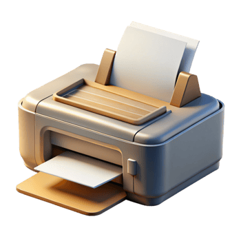 beautiful abstract Printer with Paper Tray Open Transparent exclusive png