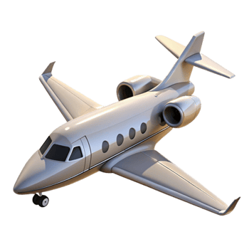 beautiful vintage Private Jet Landing Gear Down Transparent Background premium png