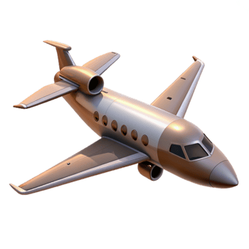 stunning contemporary Private Jet Taking Off Angled View Transparent Background png